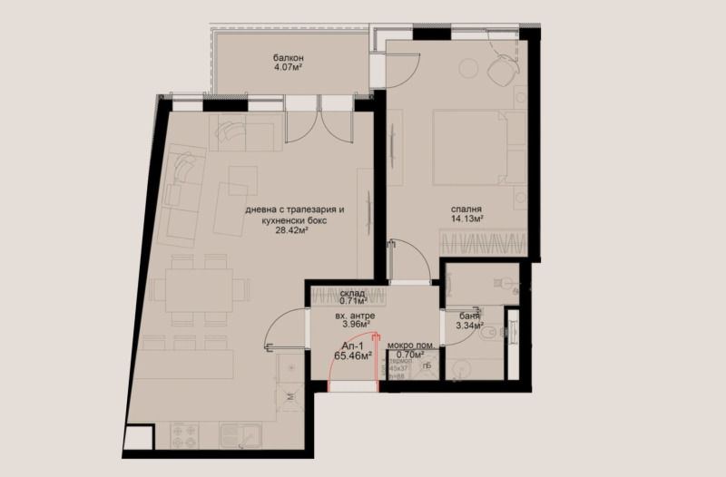 Продава  2-стаен град София , Оборище , 79 кв.м | 57997008