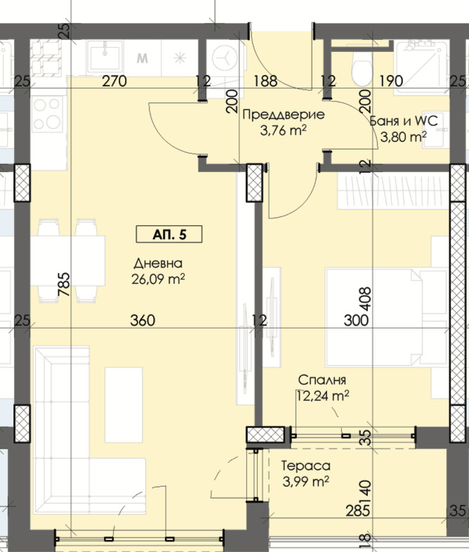 Продава  2-стаен, град Пловдив, Тракия • 75 453 EUR • ID 58504671 — holmes.bg - [1] 