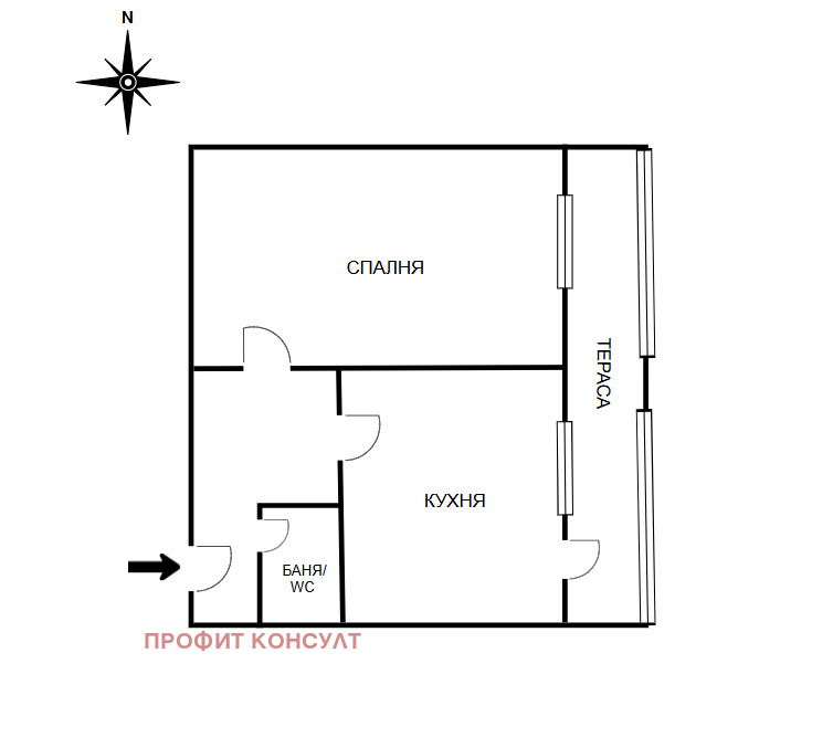In vendita  1 camera da letto Veliko Tarnovo , Tsentar , 42 mq | 97906553 - Immagine [9]