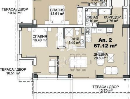 Продава 2-СТАЕН, гр. София, м-т Гърдова глава, снимка 12 - Апартаменти - 53591030
