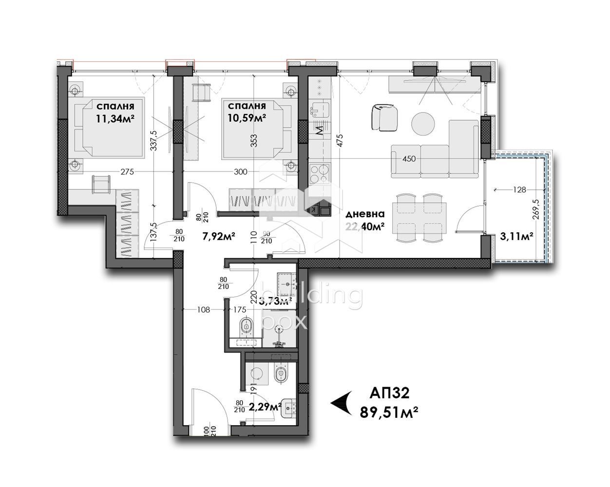 Продава 3-СТАЕН, гр. Варна, Изгрев, снимка 2 - Апартаменти - 55182967
