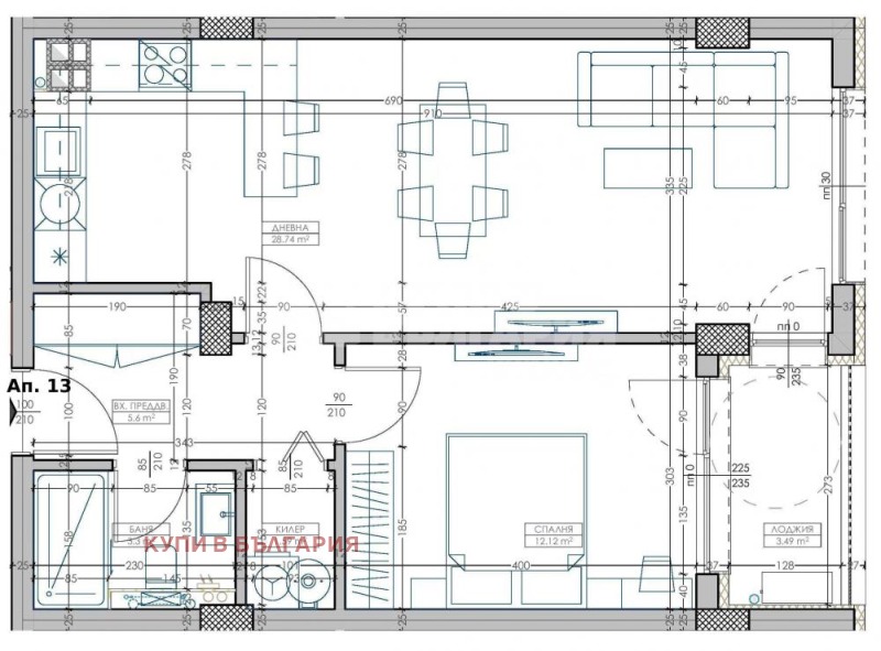 Продается  1 спальня Варна , Младост 2 , 77 кв.м | 65197465 - изображение [6]