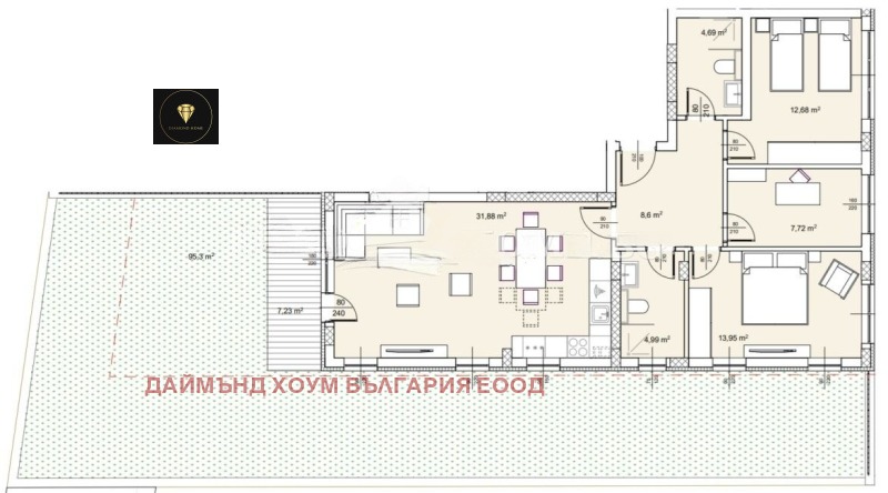 Продава 3-СТАЕН, гр. Пловдив, Беломорски, снимка 2 - Aпартаменти - 47405830