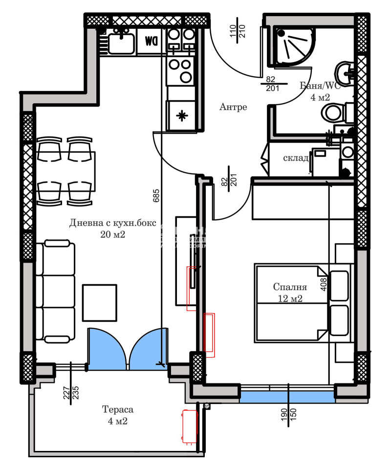 Продава 2-СТАЕН, гр. Пловдив, Христо Смирненски, снимка 4 - Aпартаменти - 47523911