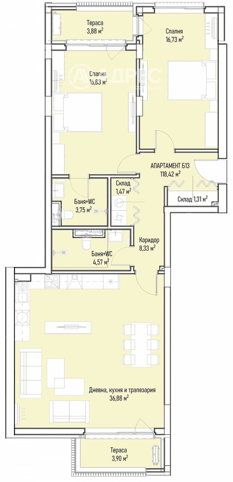 De vânzare  2 dormitoare Sofia , Mladost 4 , 147 mp | 86778337 - imagine [2]