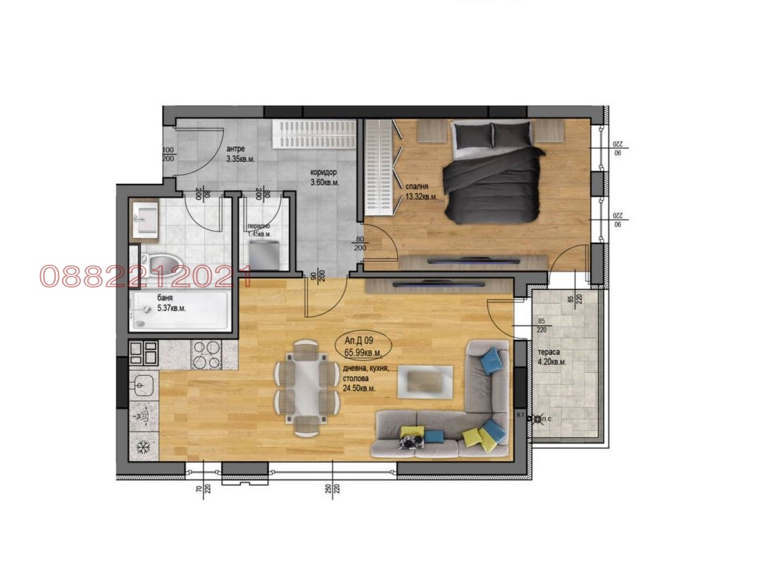 Продава 2-СТАЕН, гр. Пловдив, Остромила, снимка 10 - Апартаменти - 54645201