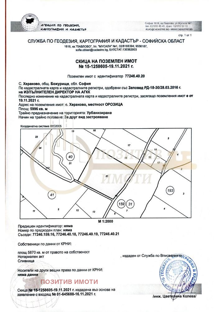 Продава ПАРЦЕЛ, с. Хераково, област София област, снимка 2 - Парцели - 52823695