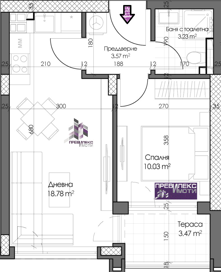 À venda  1 quarto Plovdiv , Karchiiaka , 60 m² | 49445615
