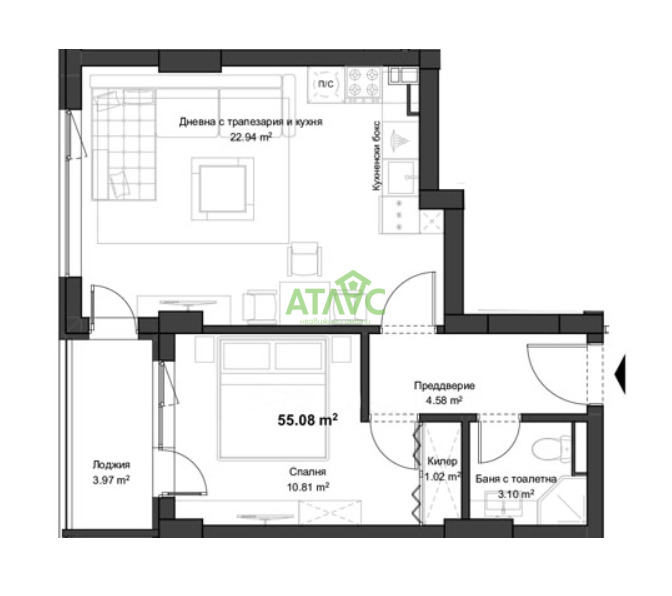 En venta  1 dormitorio Plovdiv , Kyuchuk Parizh , 65 metros cuadrados | 15173756