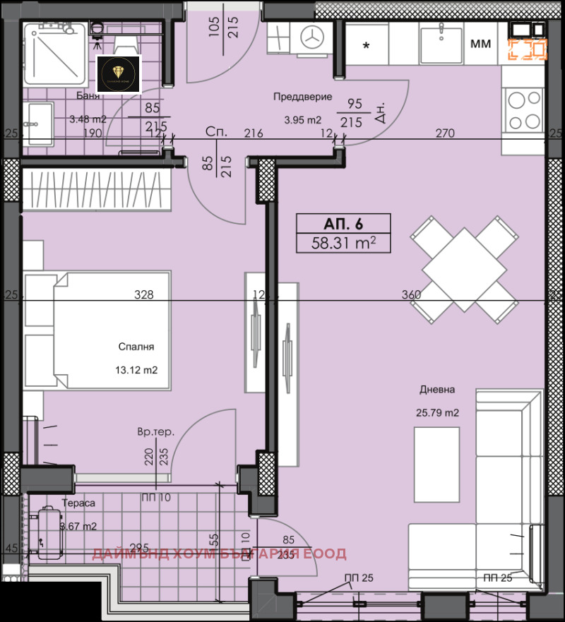 Продава 2-СТАЕН, гр. Пловдив, Гагарин, снимка 2 - Aпартаменти - 49210342