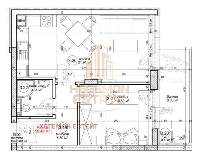 Продается  1 спальня Варна , Възраждане 4 , 72 кв.м | 45576488 - изображение [3]