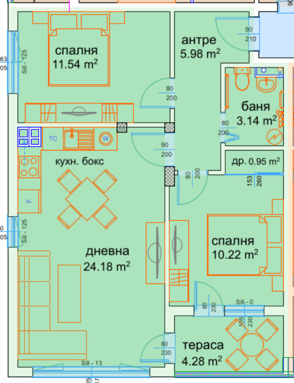 Продаја  2 спаваће собе Варна , м-т Пчелина , 80 м2 | 88501066 - слика [4]