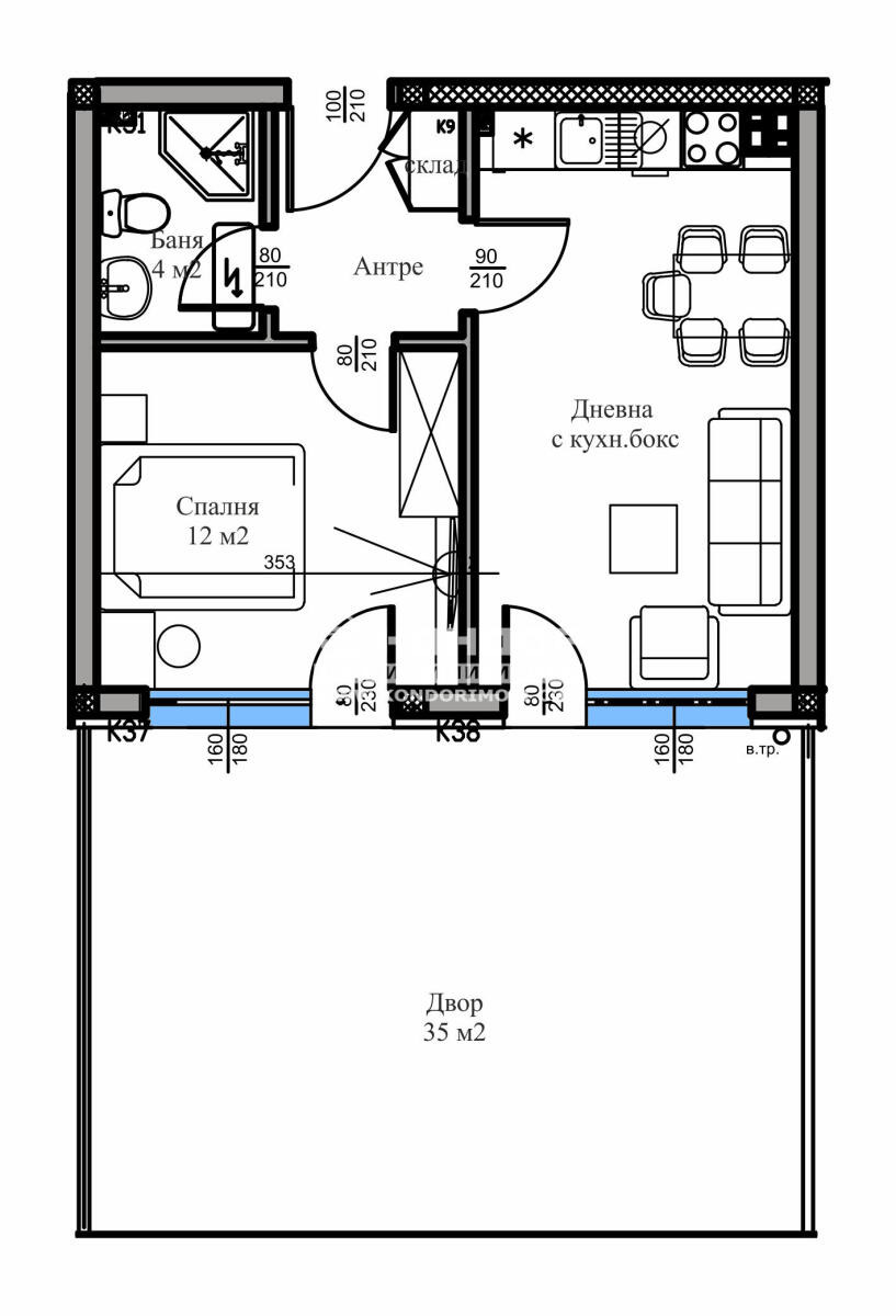 Продава 2-СТАЕН, гр. Пловдив, Беломорски, снимка 3 - Апартаменти - 53884803