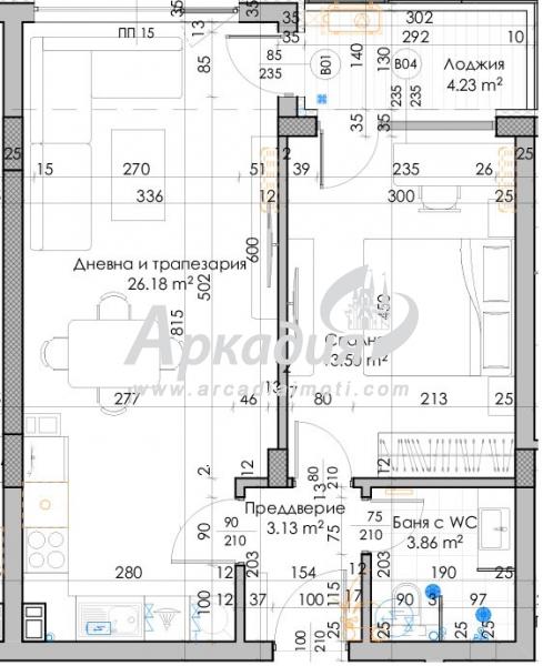 На продаж  1 спальня Пловдив , Въстанически , 69 кв.м | 75838970 - зображення [4]