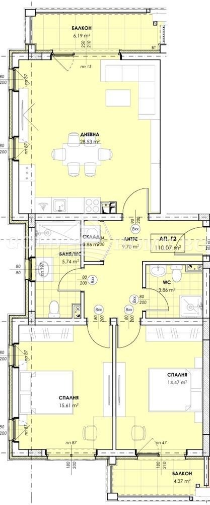 Na sprzedaż  2 sypialnie Plowdiw , Ostromila , 123 mkw | 33622440 - obraz [6]