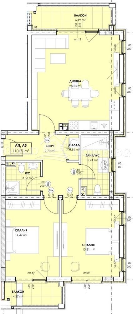 Na sprzedaż  2 sypialnie Plowdiw , Ostromila , 123 mkw | 33622440 - obraz [4]