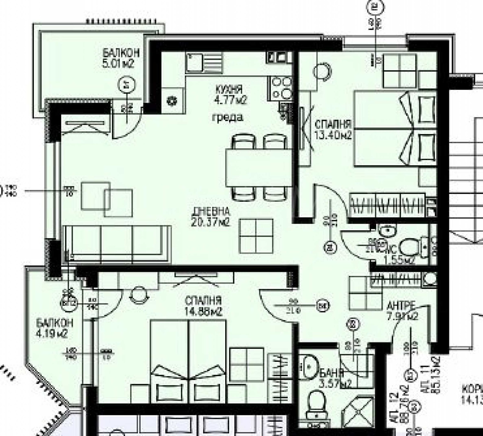 Продава 3-СТАЕН, гр. София, Драгалевци, снимка 3 - Апартаменти - 54644440