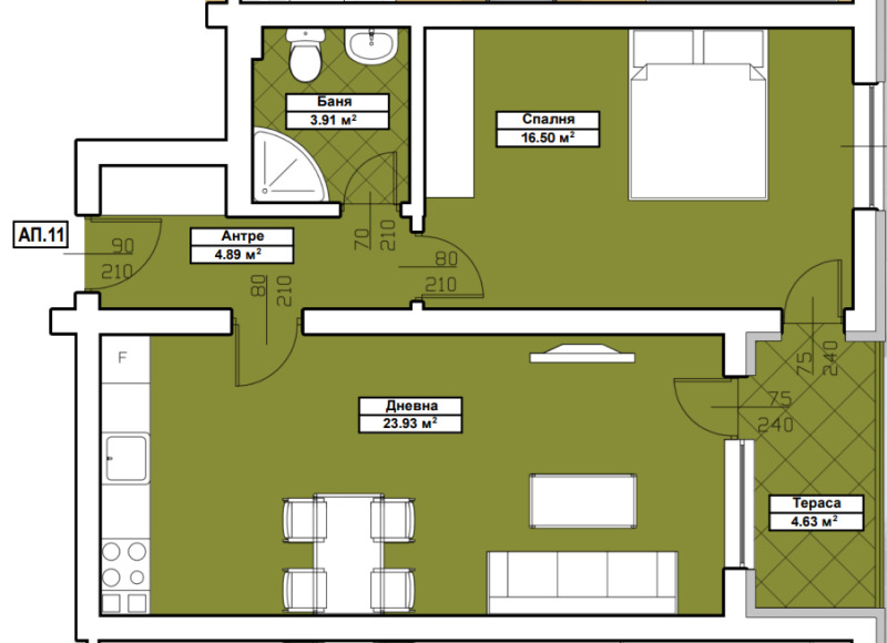 Na prodej  1 ložnice Blagoevgrad , Osvoboždenie , 70 m2 | 71350133