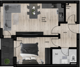 1 dormitor Ciuciuc Parij, Plovdiv