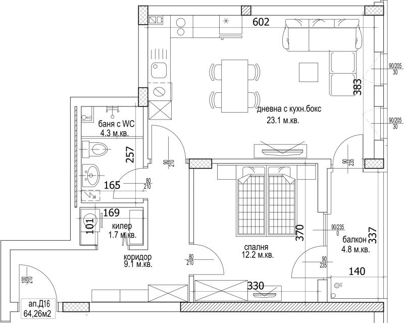 Продава 2-СТАЕН, гр. Варна, Кайсиева градина, снимка 3 - Апартаменти - 51795408