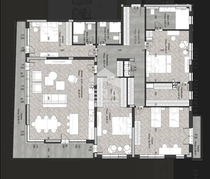 Продава  Многостаен град София , Център , 376 кв.м | 78260416 - изображение [6]