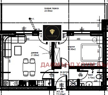 Продава 2-СТАЕН, гр. Пловдив, Коматевски възел, снимка 2 - Aпартаменти - 48009322