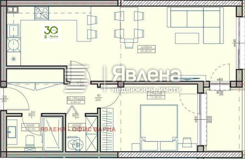 Продава 2-СТАЕН, гр. Варна, Кайсиева градина, снимка 2 - Апартаменти - 55668844