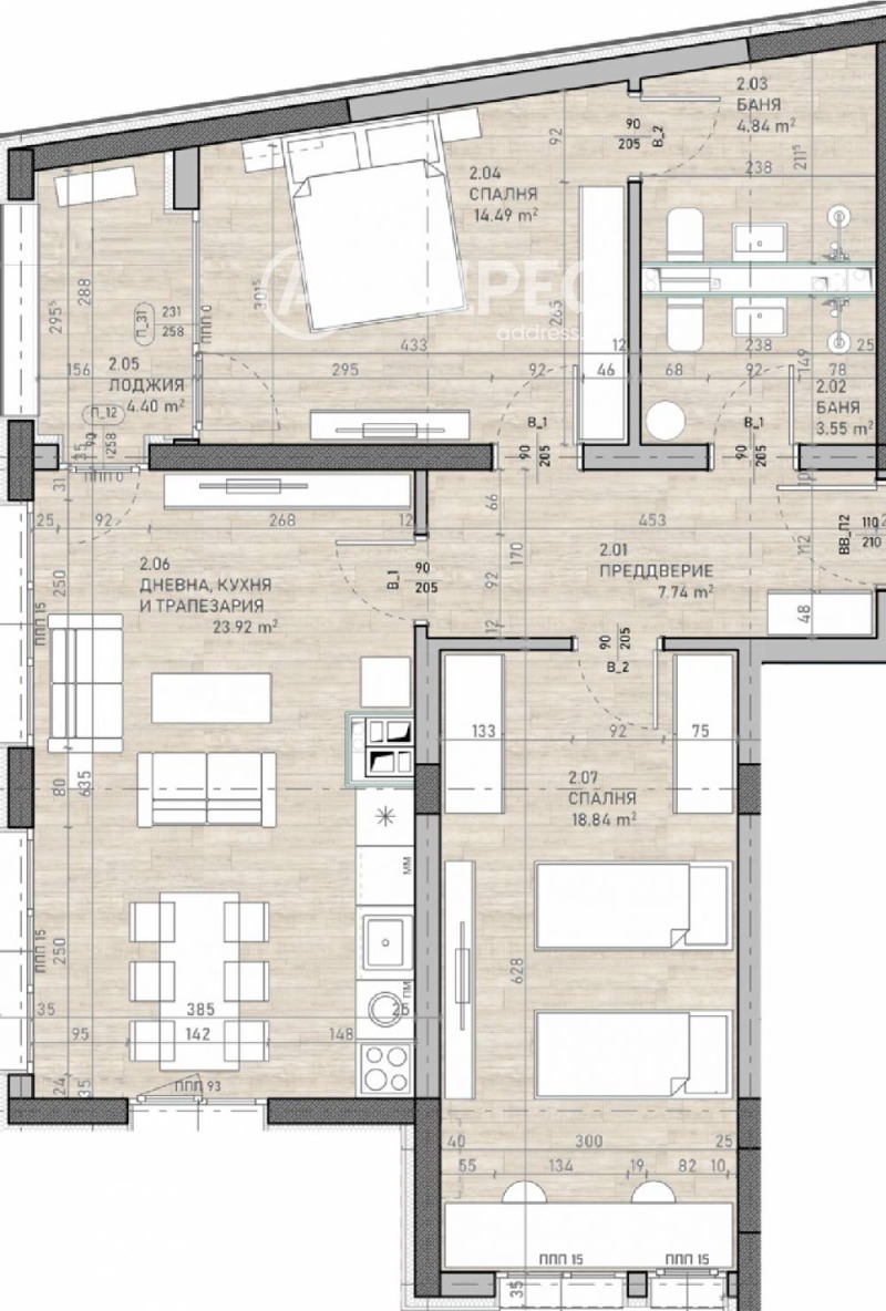 Te koop  2 slaapkamers Sofia , Suchata reka , 114 m² | 63657942