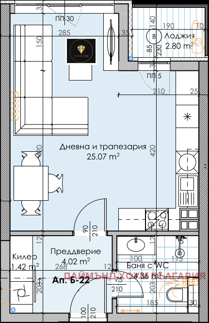 Till salu  1 sovrum Plovdiv , Karsjijaka , 52 kvm | 23395237 - bild [2]