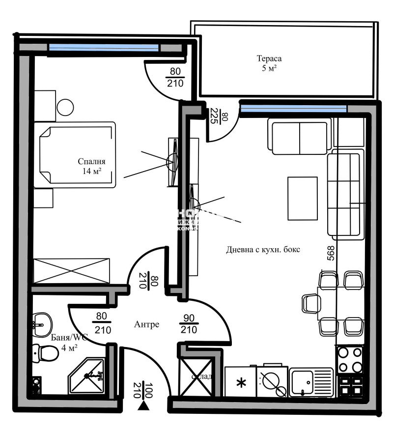 Продава 2-СТАЕН, гр. Пловдив, Беломорски, снимка 3 - Aпартаменти - 48801330