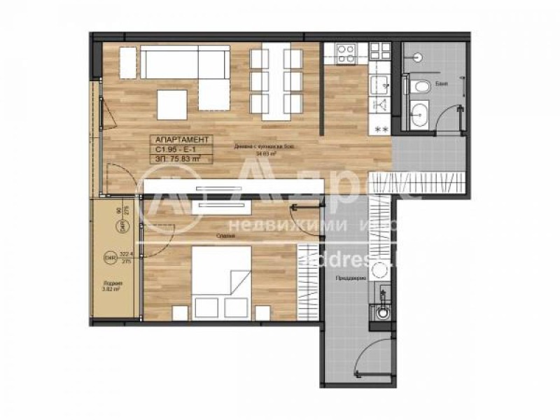 Till salu  1 sovrum Sofia , Bojana , 95 kvm | 68561411 - bild [4]
