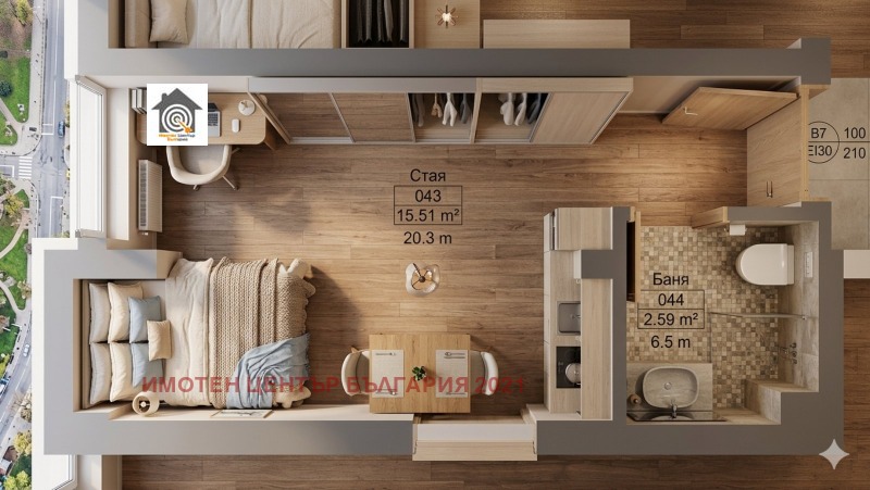 Продава 1-СТАЕН в град София, Витоша - 26 кв.м / 73 900 € » 144 535.84 лв., ИМОТЕН ЦЕНТЪР БЪЛГАРИЯ 2021