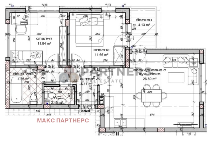 For Sale  2 bedroom Varna , Vinitsa , 97 sq.m | 36545817