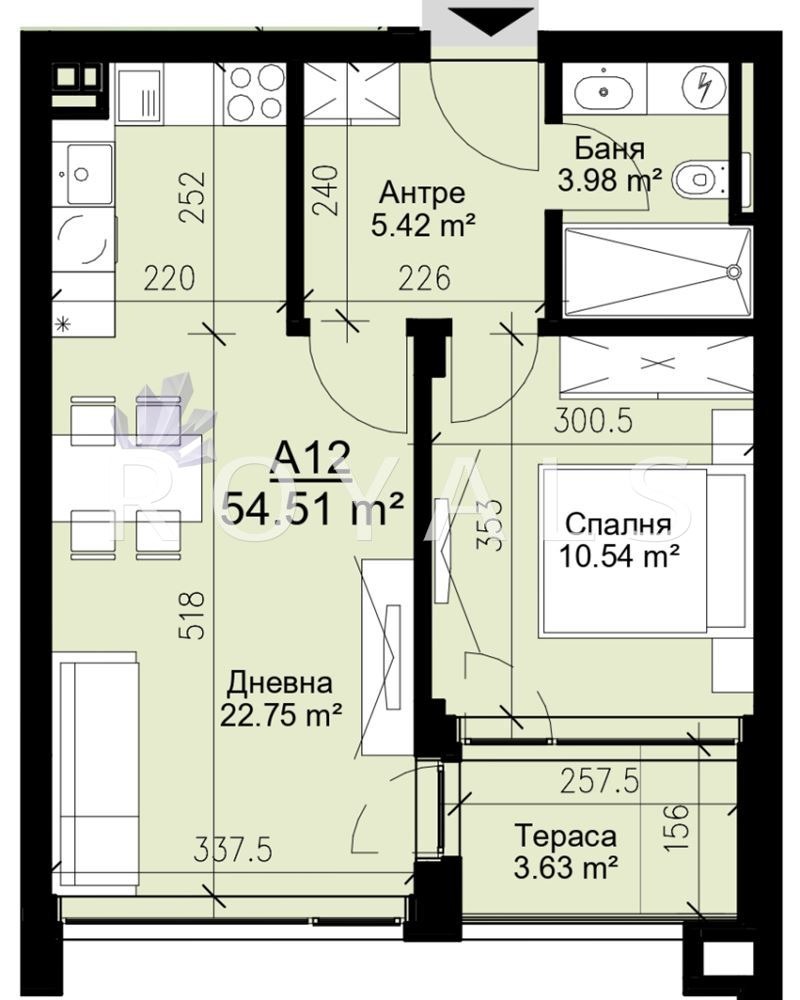 Myytävänä  1 makuuhuone Varna , Briz , 66 neliömetriä | 76311088 - kuva [3]