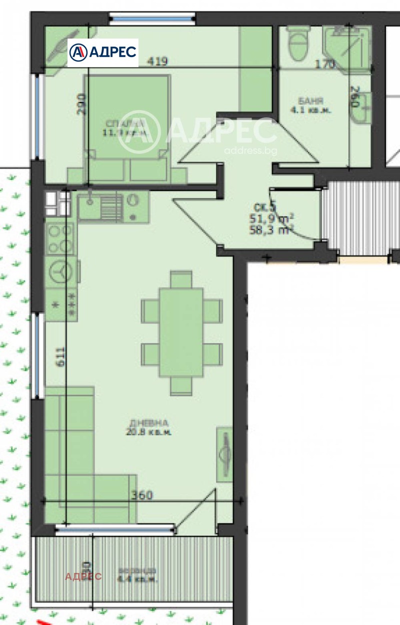 Продава  2-стаен град Варна , Възраждане 4 , 59 кв.м | 76318683 - изображение [4]
