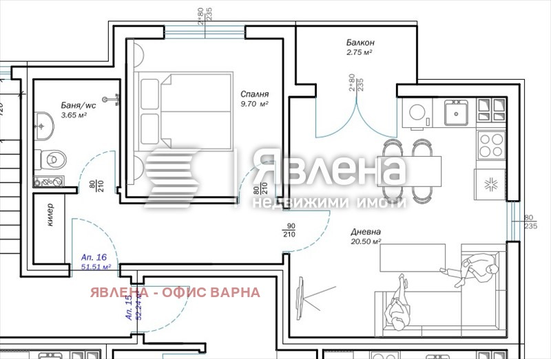 Продава 2-СТАЕН, гр. Варна, м-т Пчелина, снимка 4 - Aпартаменти - 49535950