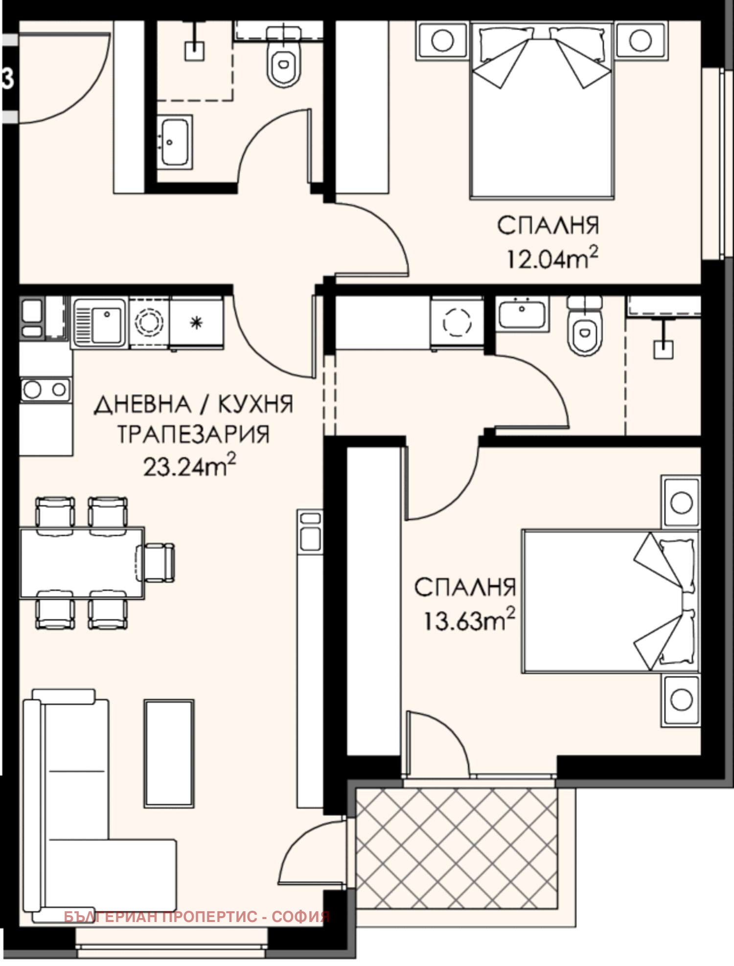 Продава 3-СТАЕН, гр. София, Люлин 9