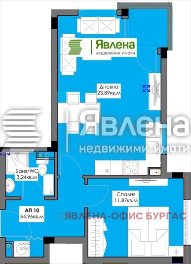 For Sale  1 bedroom Burgas , Kraymorie , 64 sq.m | 46464588 - image [2]