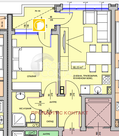 À vendre  1 chambre région Bourgas , Pomorie , 58 m² | 13822236 - image [5]