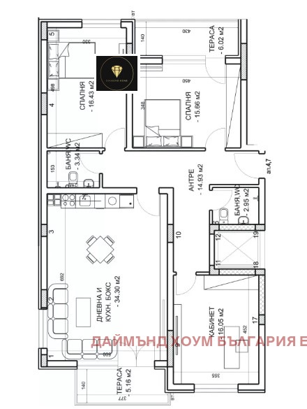 Продава 3-СТАЕН, гр. Пловдив, Младежки Хълм, снимка 2 - Aпартаменти - 49462068