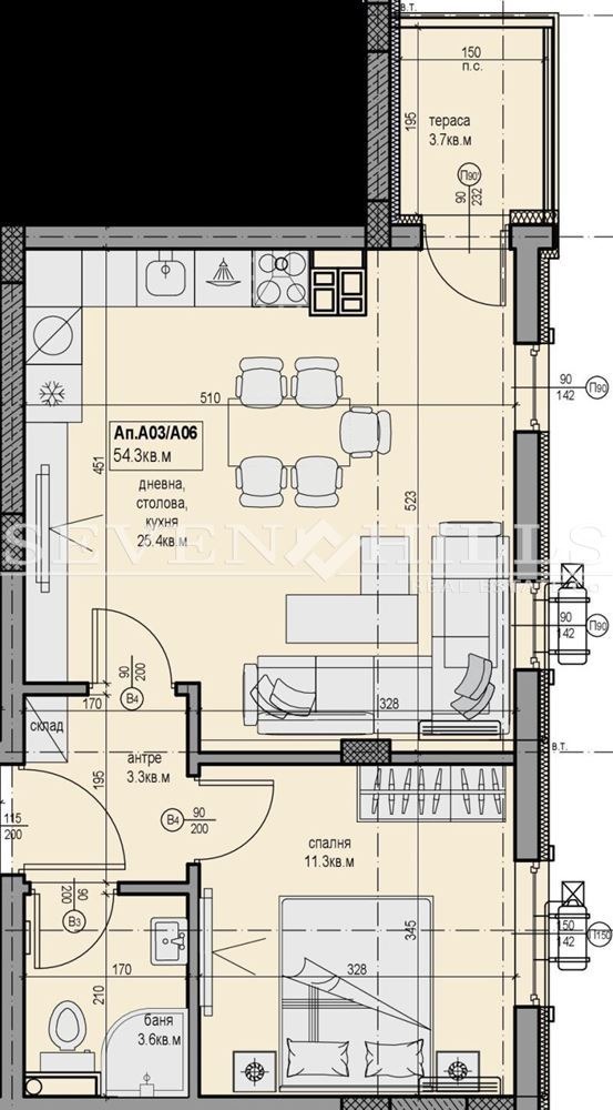 Zu verkaufen  1 Schlafzimmer Plowdiw , Proslaw , 64 qm | 19702534 - Bild [9]