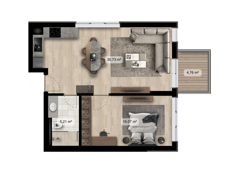 Продава  2-стаен град София , Полигона , 90 кв.м | 37844667 - изображение [4]