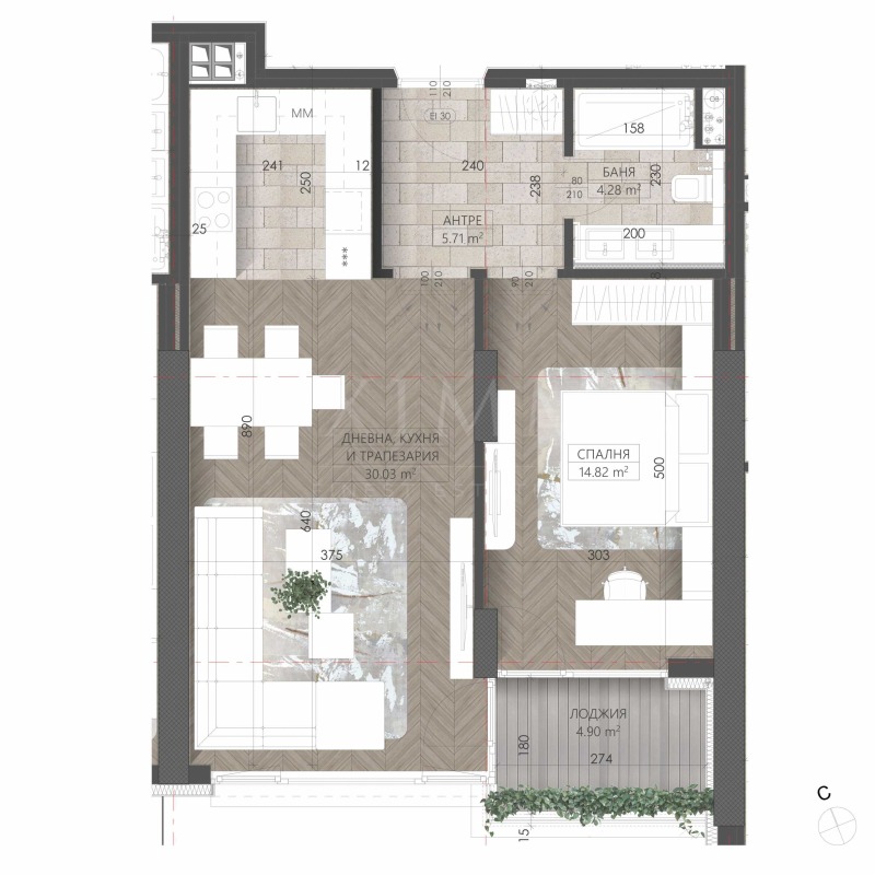 À venda  1 quarto Sofia , Mladost 3 , 84 m² | 70188818 - imagem [2]
