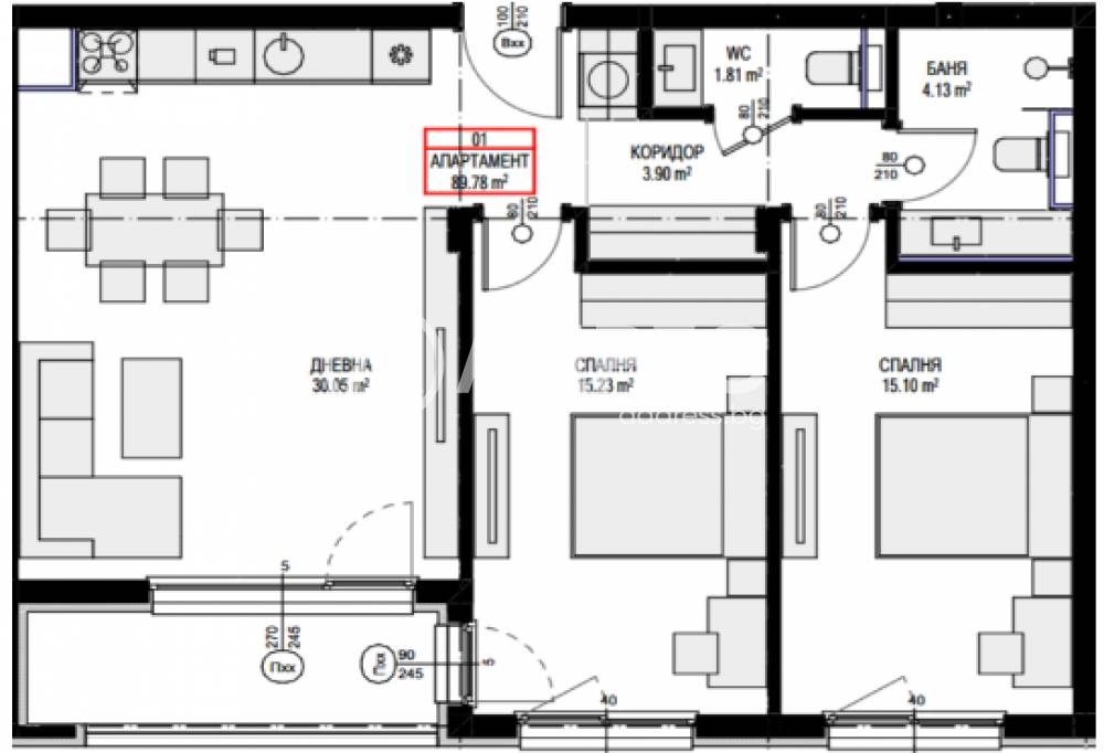 Продава 3-СТАЕН, гр. София, Овча купел 2, снимка 4 - Апартаменти - 53122454