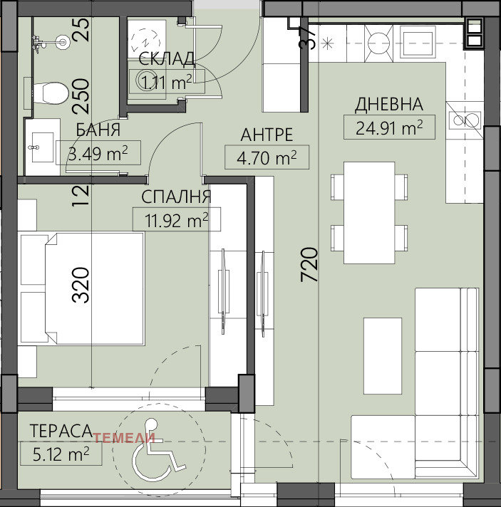 Продава  2-стаен град Пловдив , Младежки Хълм , 70 кв.м | 50164429 - изображение [4]