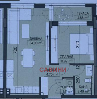 Продава 2-СТАЕН, гр. Пловдив, Младежки Хълм, снимка 6 - Апартаменти - 53884046