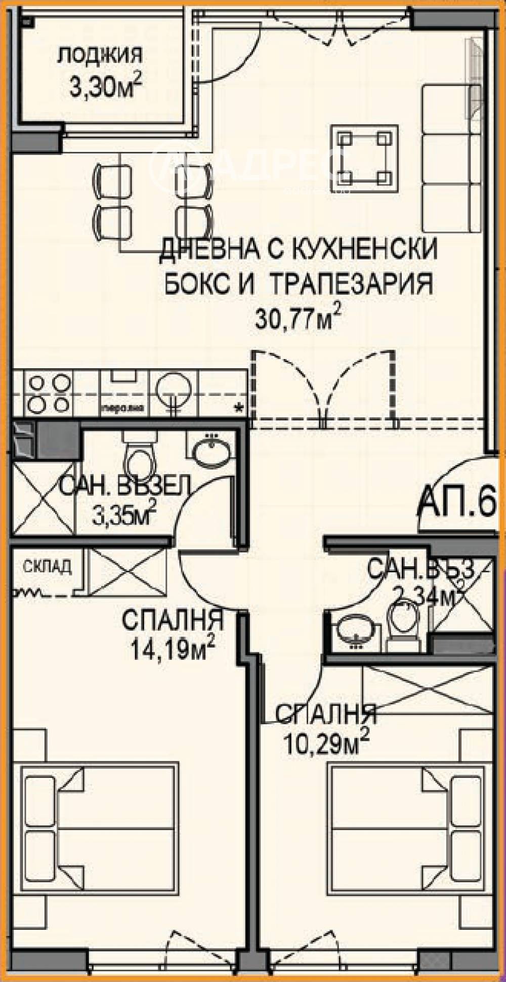 Продава 3-СТАЕН, гр. София, Обеля 2, снимка 4 - Апартаменти - 56726782