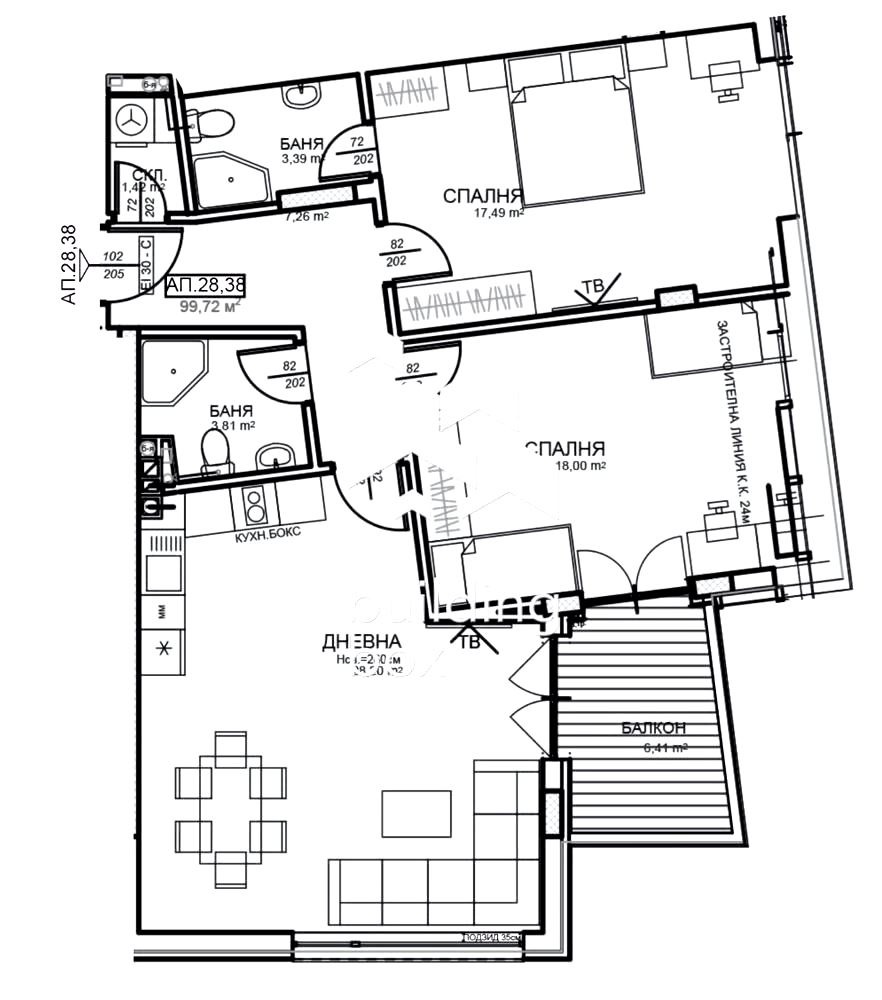 Продава 3-СТАЕН, гр. София, Център, снимка 9 - Апартаменти - 53770562