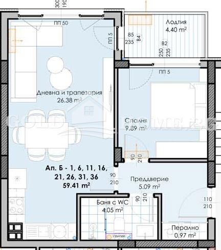 На продаж  1 спальня Пловдив , Гагарин , 70 кв.м | 37865395 - зображення [2]