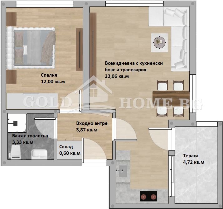 Продава 2-СТАЕН, гр. Пловдив, Христо Смирненски, снимка 2 - Апартаменти - 55835384